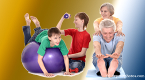 Georgetown exercise image of young and older people as part of chiropractic plan