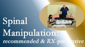 Dr. Butwell provides recommended spinal manipulation which may help reduce the need for benzodiazepines.