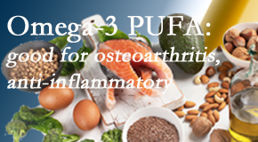 Dr. Butwell treats pain – back pain, neck pain, extremity pain – often affiliated with the degenerative processes associated with osteoarthritis for which fatty oils – omega 3 PUFAs – help. 