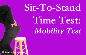 Georgetown chiropractic patients are encouraged to check their mobility via the sit-to-stand test…and improve mobility by doing it!