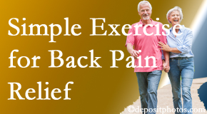 Dr. Butwell suggests simple exercise as part of the Georgetown chiropractic back pain relief plan.