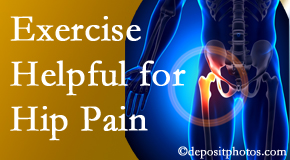 Dr. Butwell may recommend exercise for hip pain relief along with other chiropractic care options.